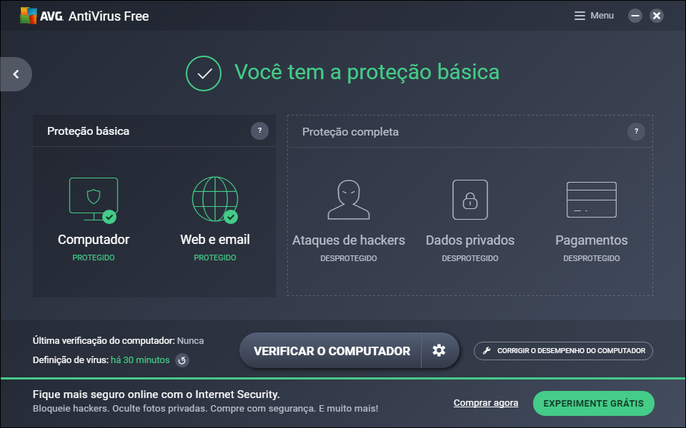 AVG_PC_Antivirus_Free_Dashboard_PT-BR