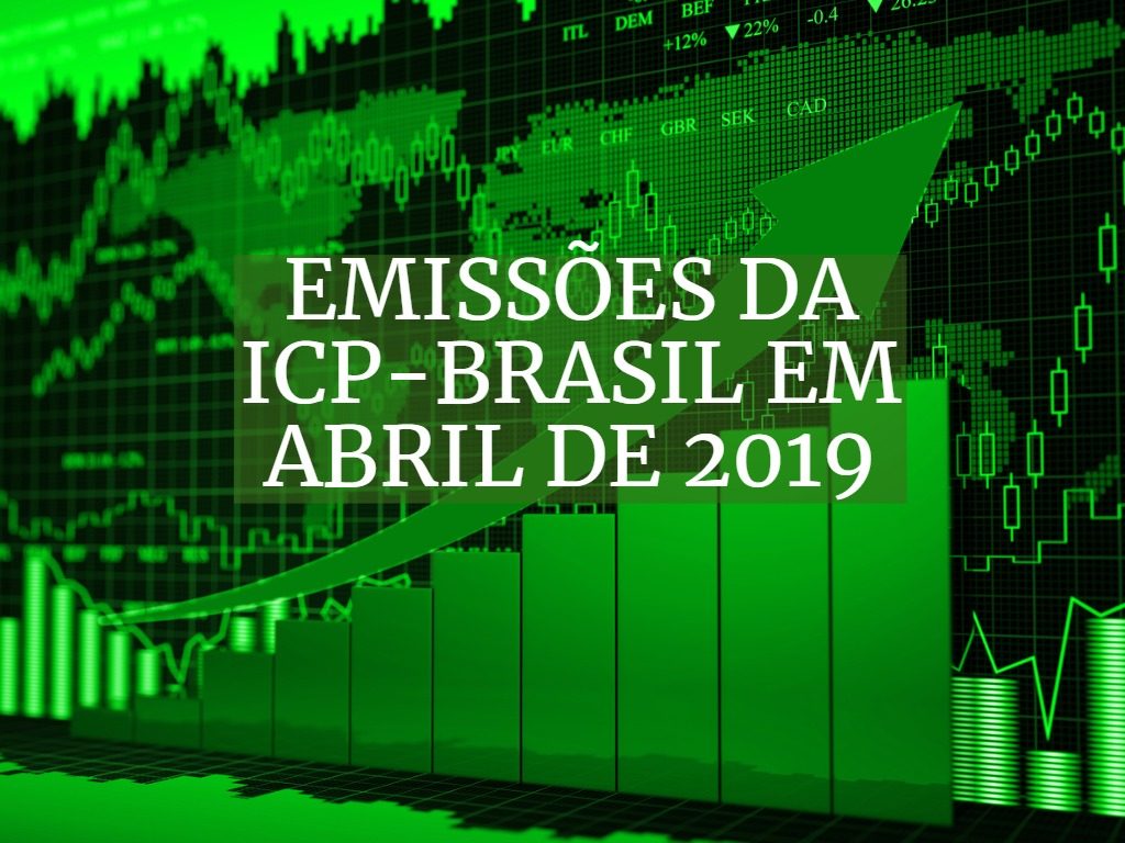 Emissões dos Certificados Digitais ICP-Brasil referente a abril de 2019