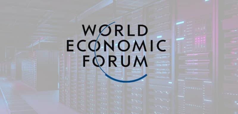 Crescimento dos Data Centers, com o logo do Forum econômico de Davos