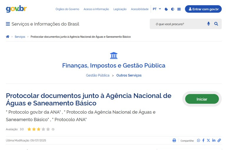 ANA adota Protocolo GOV.BR para documentos eletrônicos