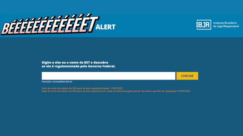 IBJR lança site que checa em segundos se bet é regulamentada