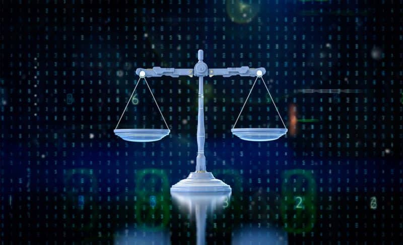 BALANÇA DA JUSTIÇA CÓDIGO BINÁRIO