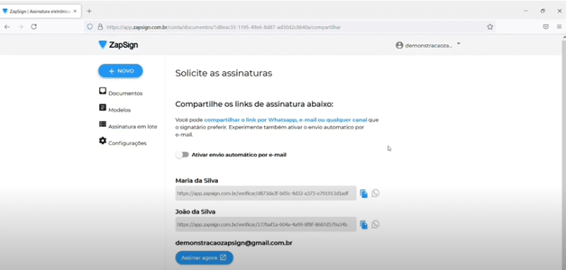 Assinatura eletrônica de documentos grátis com a ZapSign